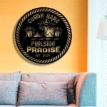 Sports Metal Sign Artistic Poolside 1