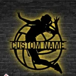 Sports Metal Sign Artistic Volleyball 1