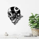 Sports Metal Sign Custom American Flag Billiard Skull 1