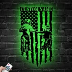 Sports Metal Sign Custom American Flag Father Daughter Motocross Biker 1