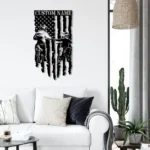 Sports Metal Sign Custom American Flag Father Daughter Motocross Biker 1