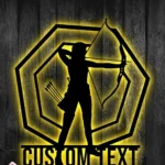 Sports Metal Sign Custom Archery Girl 1