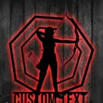 Sports Metal Sign Custom Archery Girl 1