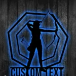 Sports Metal Sign Custom Archery Girl 1