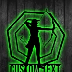 Sports Metal Sign Custom Archery Girl 1