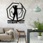 Sports Metal Sign Custom Archery Girl 1