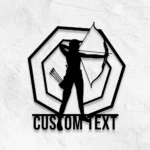 Sports Metal Sign Custom Archery Girl 1