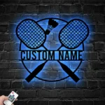 Sports Metal Sign Custom Badminton Racket 1
