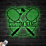 Sports Metal Sign Custom Badminton Racket 1
