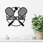 Sports Metal Sign Custom Badminton Racket 1