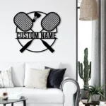 Sports Metal Sign Custom Badminton Racket 1