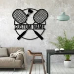Sports Metal Sign Custom Badminton Racket 1