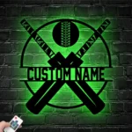 Sports Metal Sign Custom Ball Cricket Bat 1