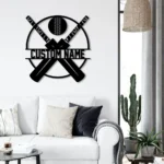 Sports Metal Sign Custom Ball Cricket Bat 1
