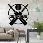 Sports Metal Sign Custom Ball Cricket Bat 1