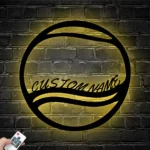 Sports Metal Sign Custom Ball Tennis 1