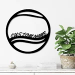 Sports Metal Sign Custom Ball Tennis 1