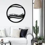 Sports Metal Sign Custom Ball Tennis 1