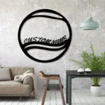 Sports Metal Sign Custom Ball Tennis 1