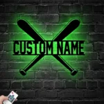 Sports Metal Sign Custom Bat Baseball 1