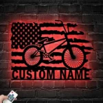 Sports Metal Sign Custom Bmx Bike Us Flag 1