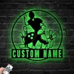 Sports Metal Sign Custom Bowling Alley 1