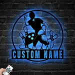 Sports Metal Sign Custom Bowling Alley 1