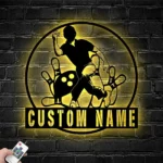 Sports Metal Sign Custom Bowling Alley 1