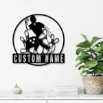 Sports Metal Sign Custom Bowling Alley 1