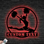 Sports Metal Sign Custom Cheerleader 1