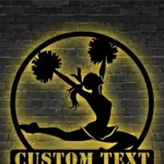 Sports Metal Sign Custom Cheerleader 1