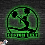 Sports Metal Sign Custom Cheerleader 1