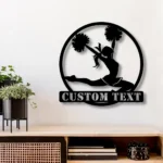 Sports Metal Sign Custom Cheerleader 1