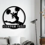 Sports Metal Sign Custom Cheerleader 1