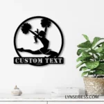 Sports Metal Sign Custom Cheerleader 1