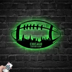 Sports Metal Sign Custom Chicago Skyline Us Football 1