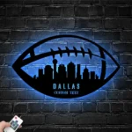 Sports Metal Sign Custom Dallas Skyline American Football 1