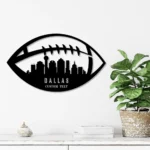 Sports Metal Sign Custom Dallas Skyline American Football 1
