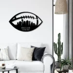 Sports Metal Sign Custom Dallas Skyline American Football 1