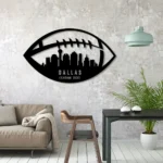 Sports Metal Sign Custom Dallas Skyline American Football 1