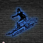 Sports Metal Sign Custom Downhill Skier 1