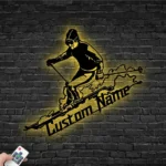 Sports Metal Sign Custom Downhill Skier 1