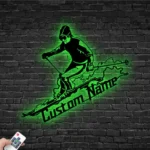 Sports Metal Sign Custom Downhill Skier 1
