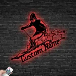 Sports Metal Sign Custom Downhill Skier 1