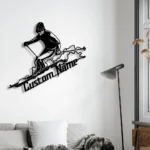 Sports Metal Sign Custom Downhill Skier 1
