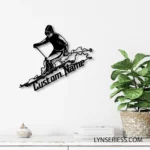 Sports Metal Sign Custom Downhill Skier 1