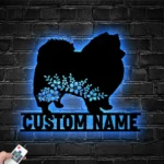 Sports Metal Sign Custom Floral American Eskimo 1