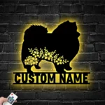 Sports Metal Sign Custom Floral American Eskimo 1