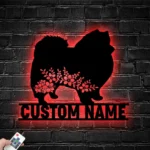 Sports Metal Sign Custom Floral American Eskimo 1