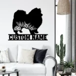 Sports Metal Sign Custom Floral American Eskimo 1